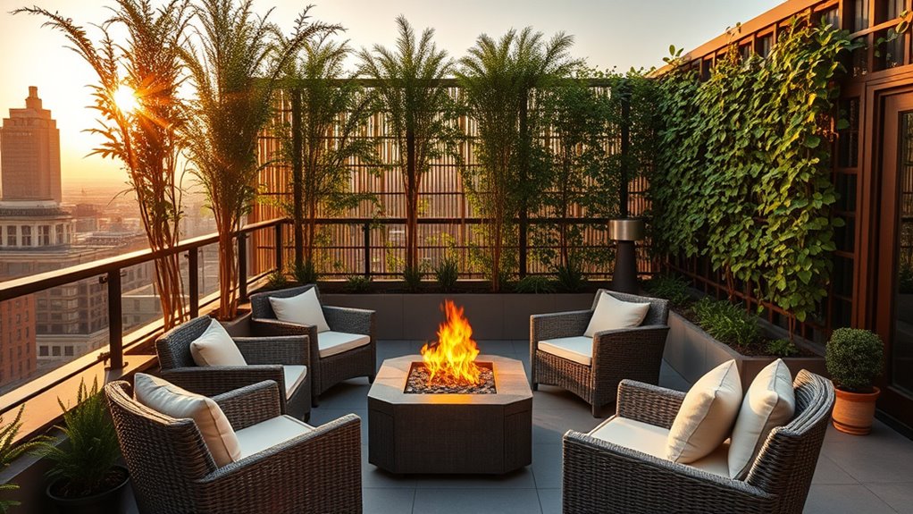 rooftop privacy with barriers