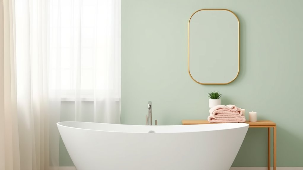 serene calming bathroom colors