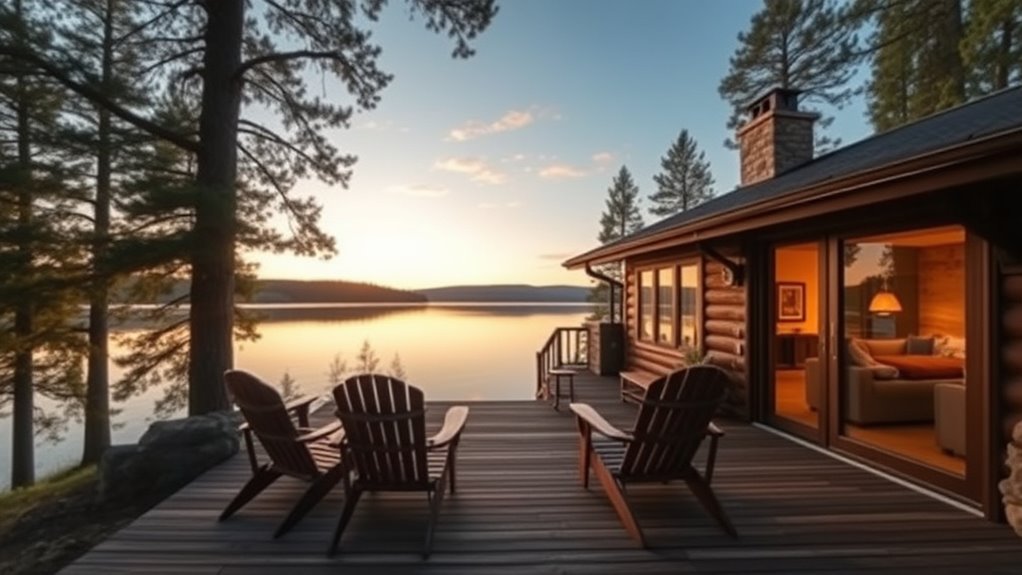 serene lakeside minimalist design
