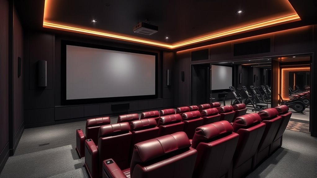 soundproofing and seating layout
