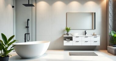 spa inspired modern bathroom