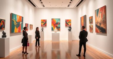 stylish art collection showcasing
