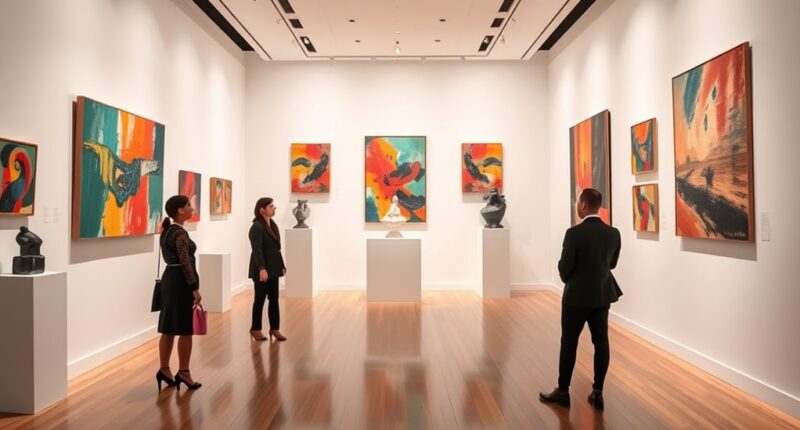 stylish art collection showcasing