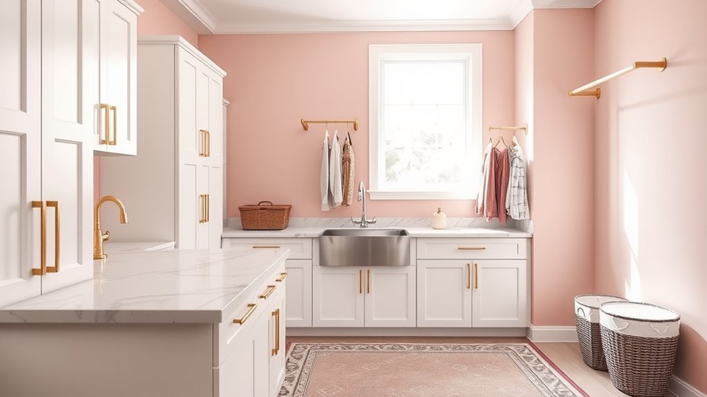 stylish colorful laundry room