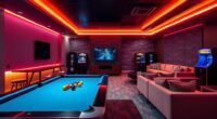 stylish fun entertainment area