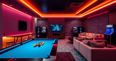 stylish fun entertainment area