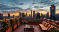 urban rooftop outdoor retreat