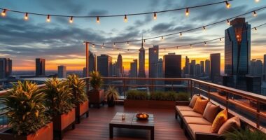 urban rooftop outdoor retreat