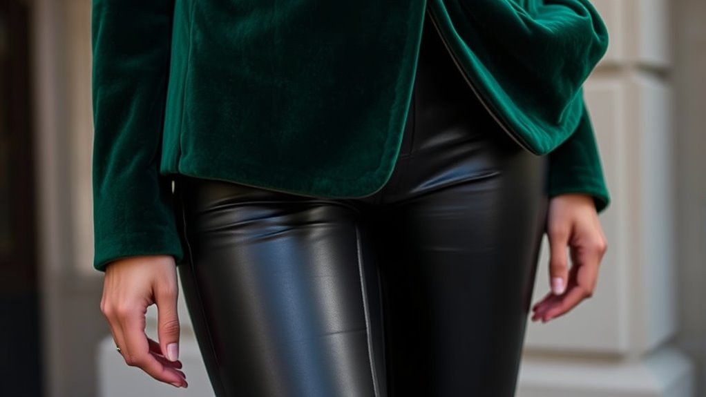 velvet and leather pairing
