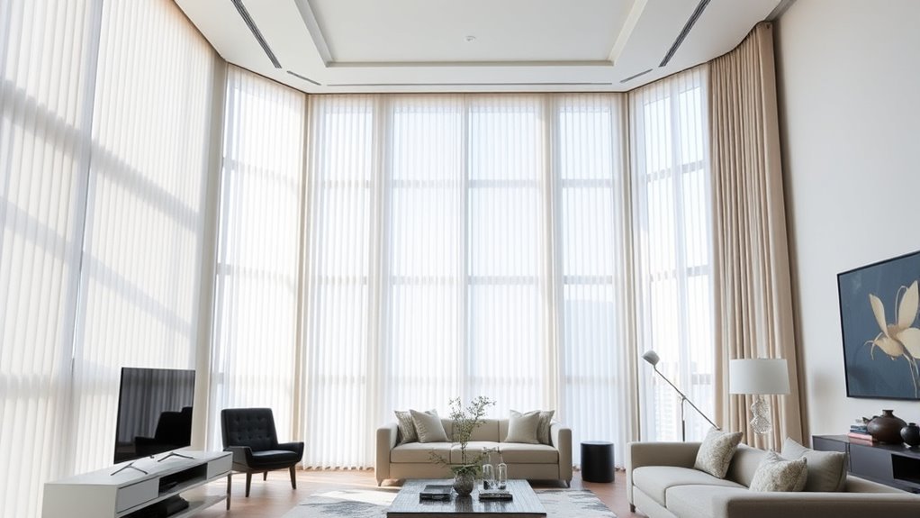 vertical tall streamlined spacious