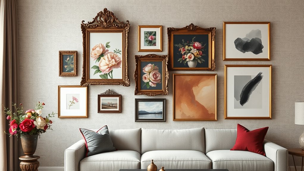 vintage and contemporary art