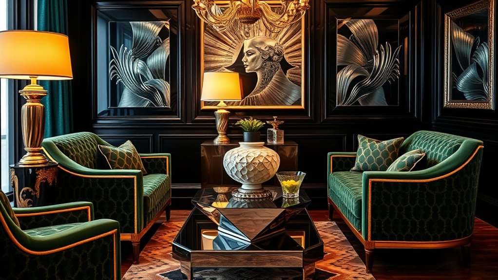 vintage glamorous art deco
