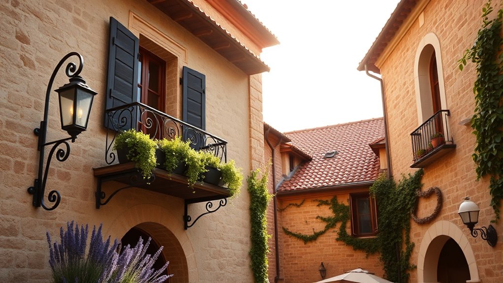 vintage wrought iron accents