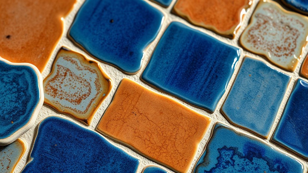 artisanal vibrant glazed tiles