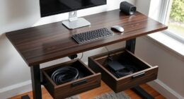 clutter free adjustable desk