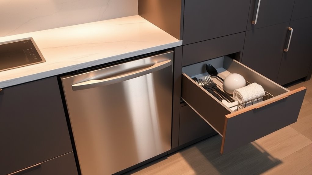 compact efficient kitchen cleaning