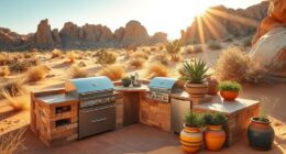 desert outdoor kitchen cooking