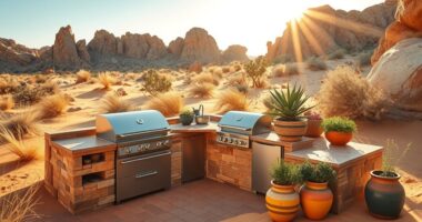 desert outdoor kitchen cooking