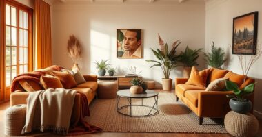 earthy textured tailored decor