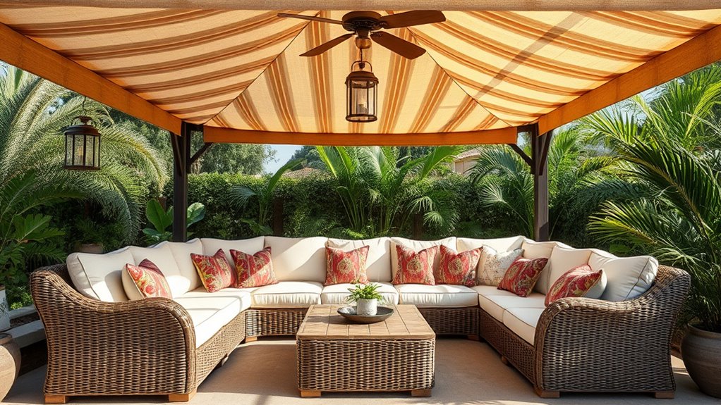 eco friendly shaded outdoor retreat