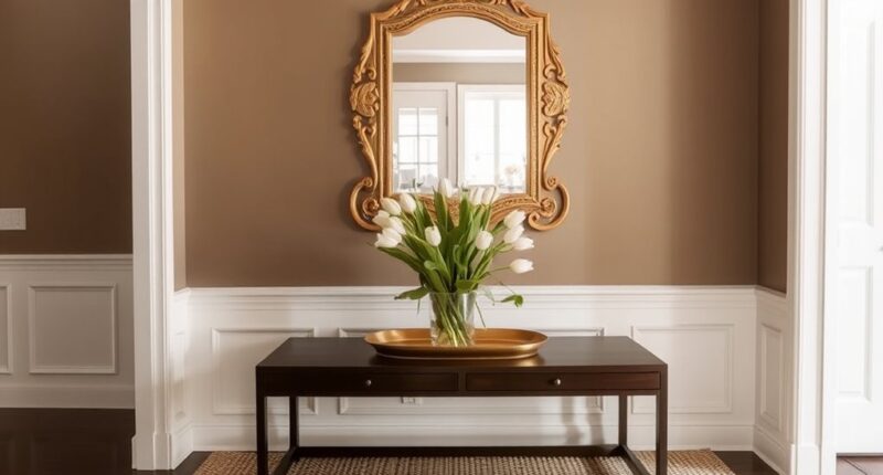 entryway console and mirror