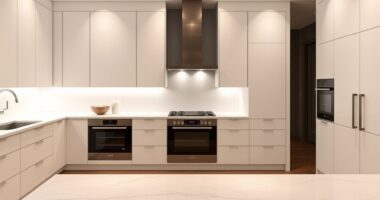integrated sleek kitchen appliances