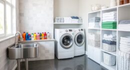 laundry sink and storage