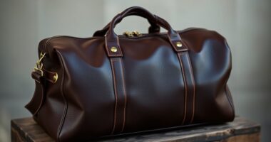 luxury leather travel bags