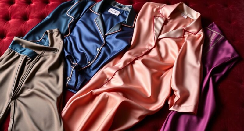 luxury silk sleepwear selection