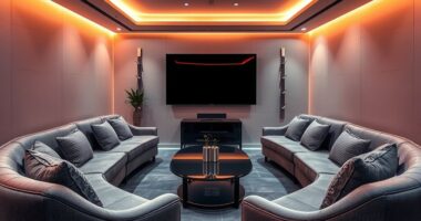 media lounge lighting layout