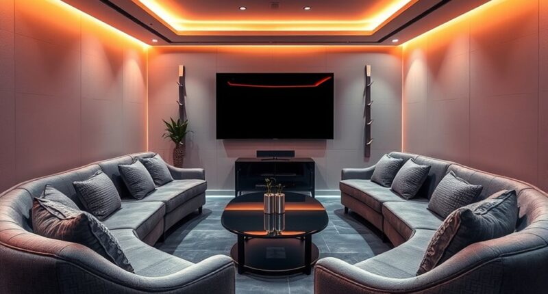 media lounge lighting layout