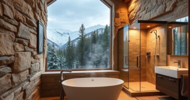 mountain retreat spa bathroom