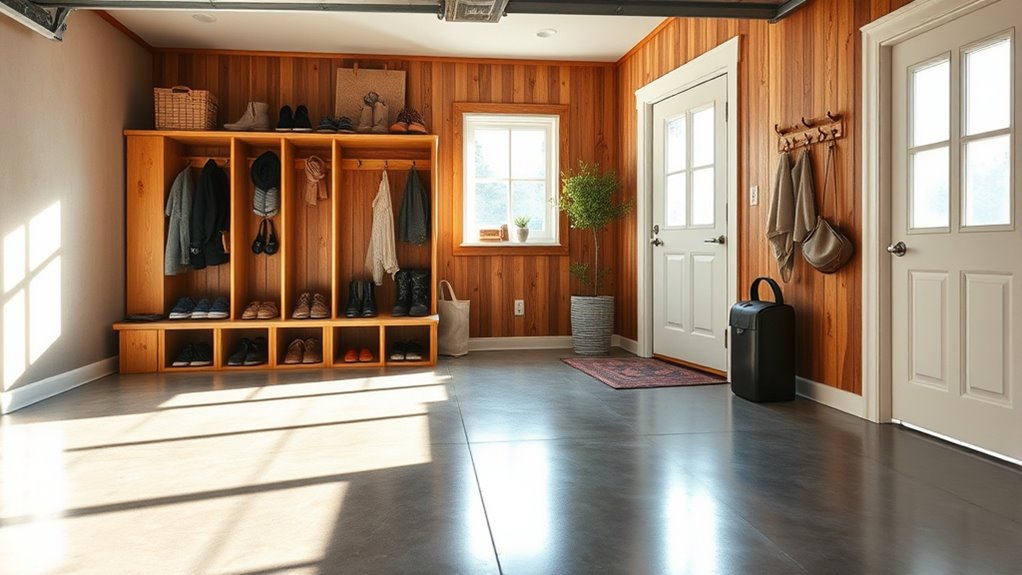 optimized garage mudroom transition