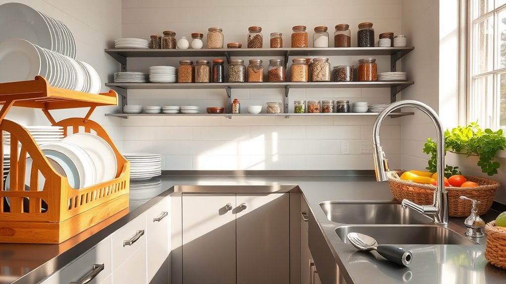 organized accessible laundry storage