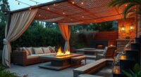outdoor shade water fire