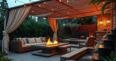 outdoor shade water fire