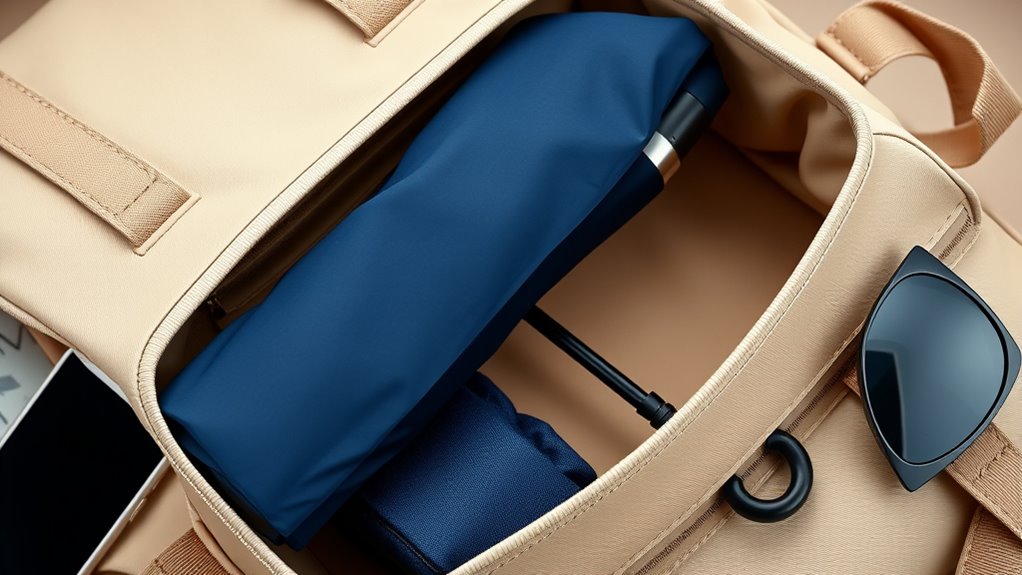 portable durable wind resistant umbrella