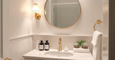 powder room vanity decor