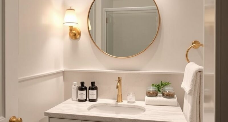 powder room vanity decor