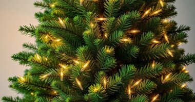 realistic pre lit christmas trees