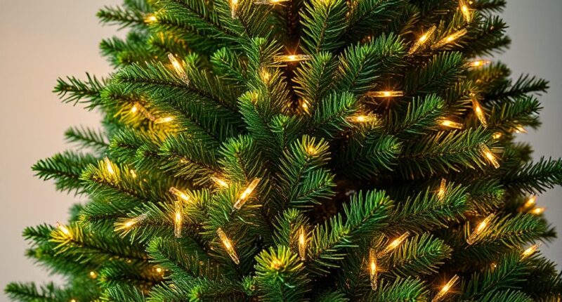 realistic pre lit christmas trees