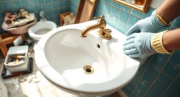 replace sink to upgrade bathroom