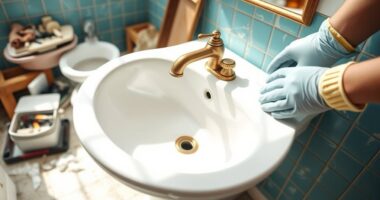 replace sink to upgrade bathroom