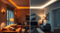 room transformation through lighting
