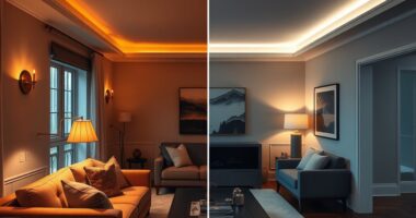 room transformation through lighting