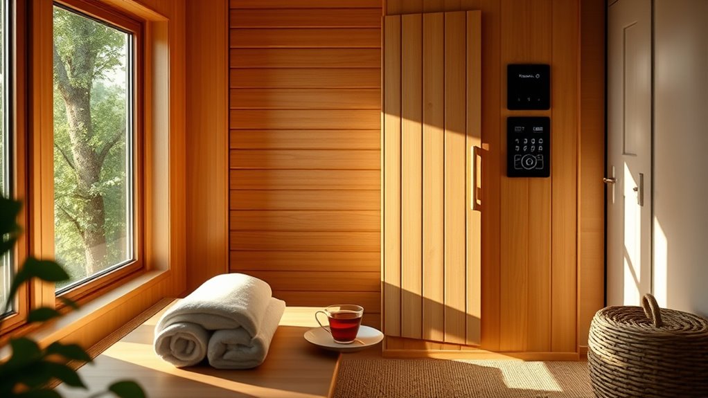 sauna size and quality