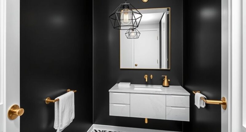 small powder bathroom design