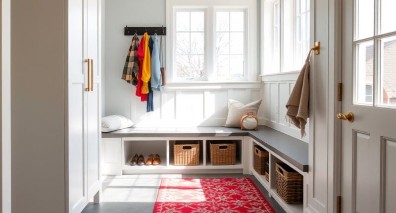 stylish and functional mudroom