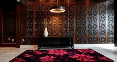 textured welcome entrance