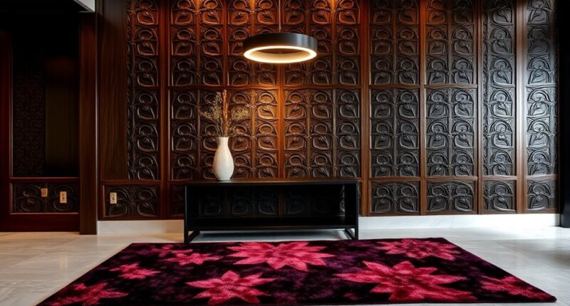 textured welcome entrance